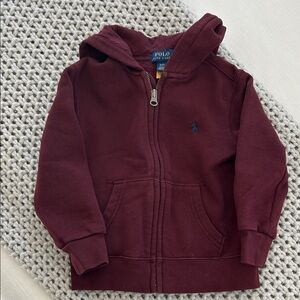 Polo by Ralph Lauren Kids Burgundy Zip-Up Hoodie